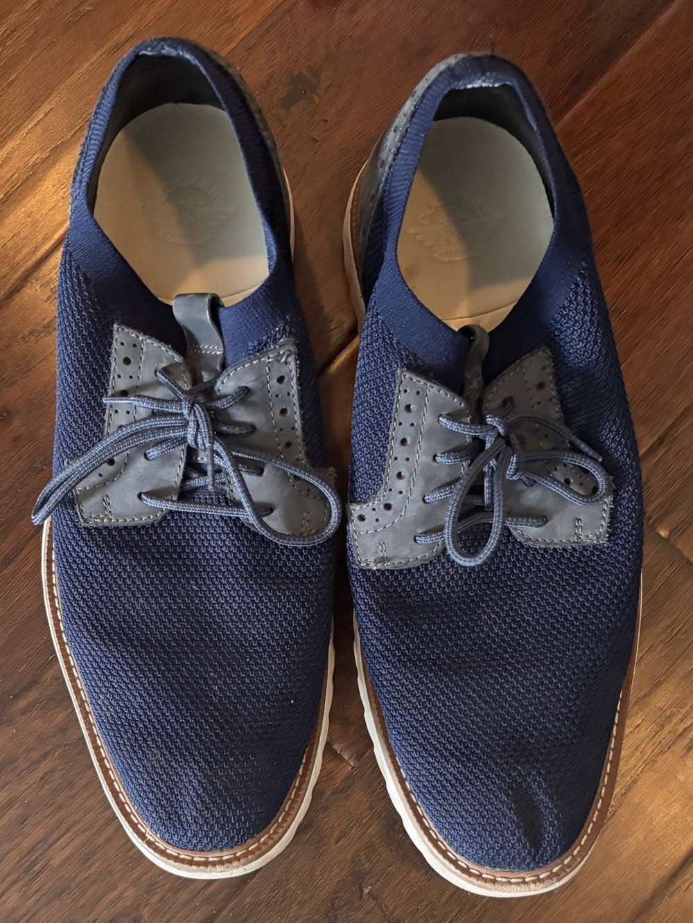 Men's Navy Blue Casual Lace-Up Shoes